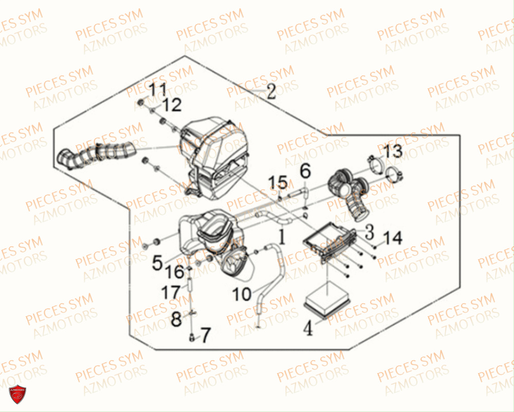 BOITE A AIR SYM MAXSYM TL 500 2019