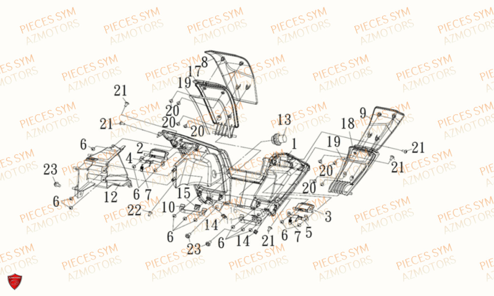 BOITE A GANT SYM MAXSYM TL 500 2019