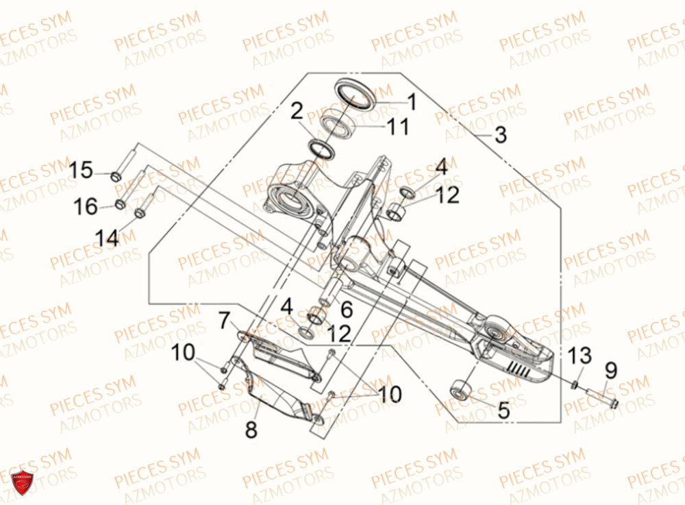 Bras Oscillant Gauche SYM Pièces MAXSYM TL 500 - TL47W1-EU (2019)