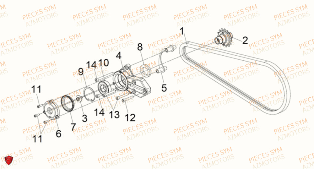 Chaine De Transmission SYM Pièces MAXSYM TL 500 - TL47W1-EU (2019)