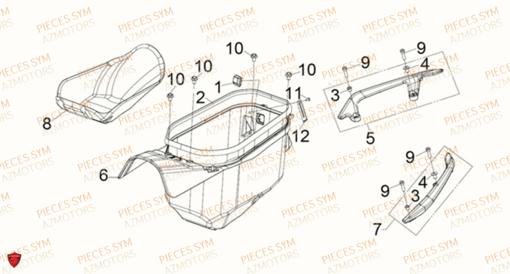 COFFRE SYM MAXSYM TL 500 2019