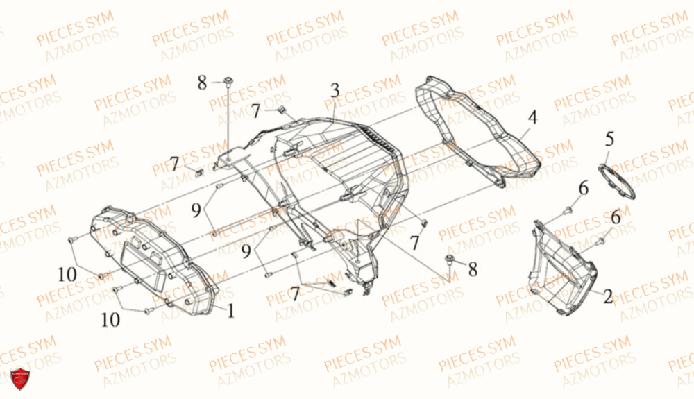 Compteur SYM Pièces MAXSYM TL 500 - TL47W1-EU (2019)