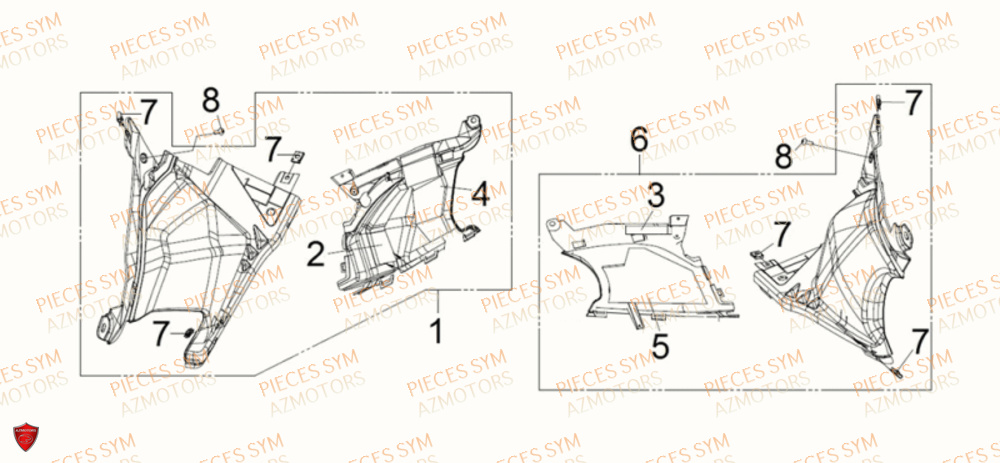 Couvercle De Maintenance SYM Pièces MAXSYM TL 500 - TL47W1-EU (2019)