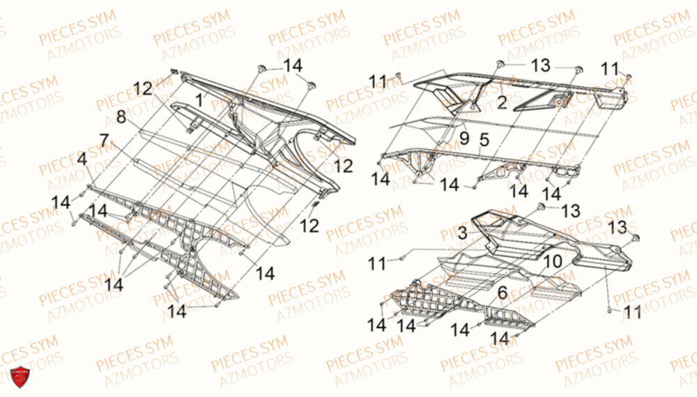 Couvre Chaine SYM Pièces MAXSYM TL 500 - TL47W1-EU (2019)