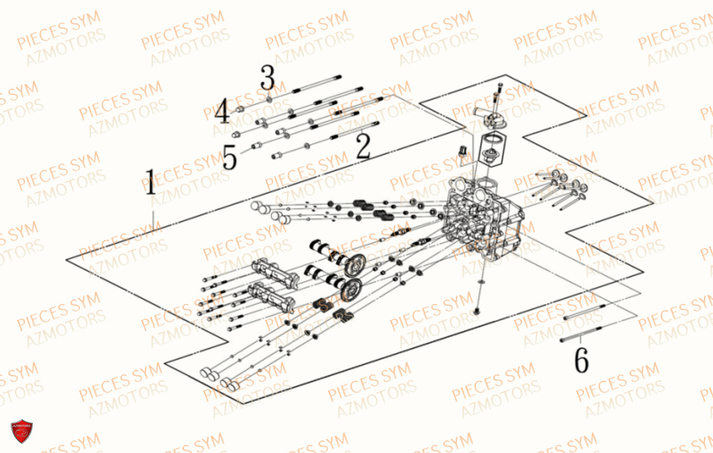 Culasse Complete SYM Pièces MAXSYM TL 500 - TL47W1-EU (2019)