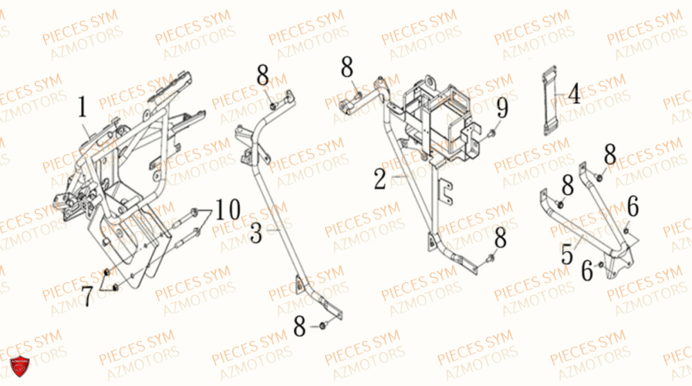 Emplacement Batterie SYM Pièces MAXSYM TL 500 - TL47W1-EU (2019)