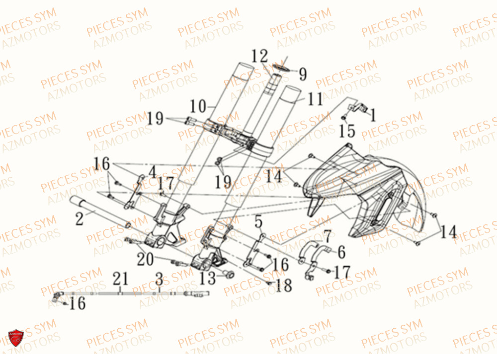 FOURCHES SYM MAXSYM TL 500 2019