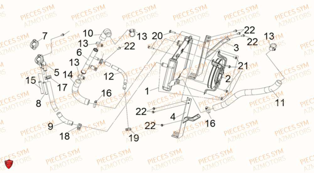 Radiateur SYM Pièces MAXSYM TL 500 - TL47W1-EU (2019)