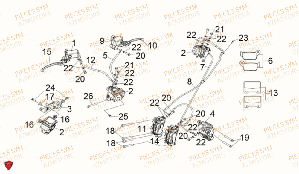 Systeme De Frein SYM Pièces MAXSYM TL 500 - TL47W1-EU (2019)