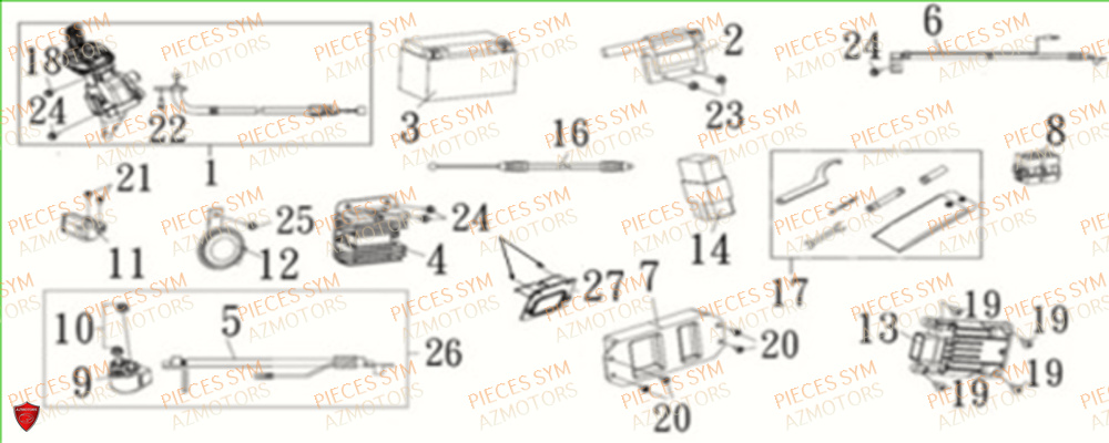 Systeme Electrique SYM Pièces MAXSYM TL 500 - TL47W1-EU (2019)