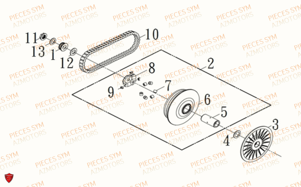 VARIATEUR SYM MAXSYM TL 500 2019