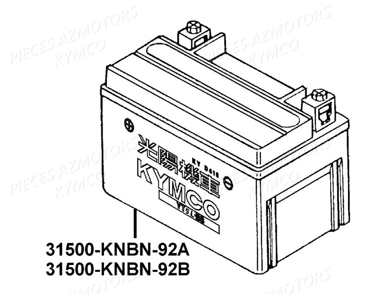 Batterie KYMCO Pieces MAXXER 50 S 2T N.H (LA10FD)