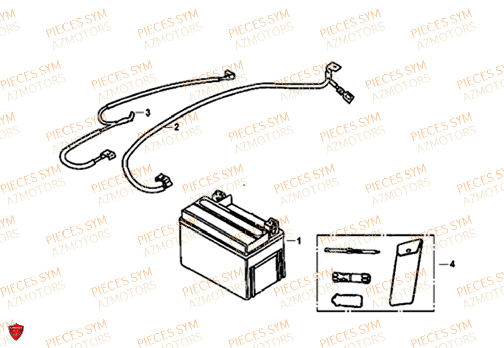 Batterie SYM Pièces MIO 50I E4 - FS05W1-EU (2019-2020)