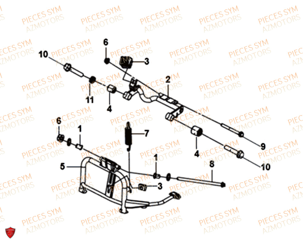 Bequille SYM Pièces MIO 50I E4 - FS05W1-EU (2019-2020)