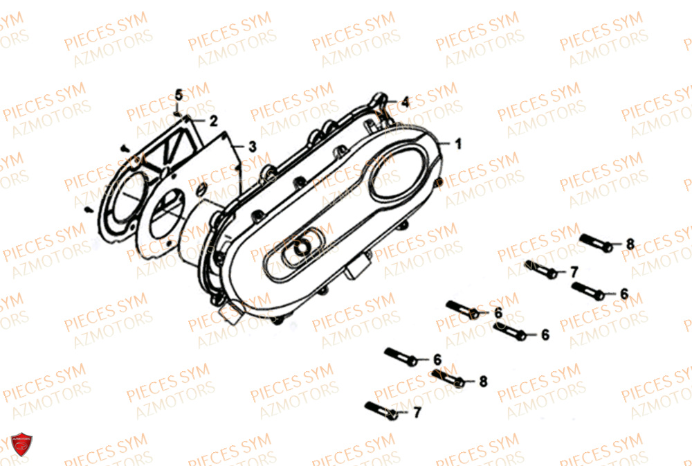 Carter Gauche SYM Pièces MIO 50I E4 - FS05W1-EU (2019-2020)