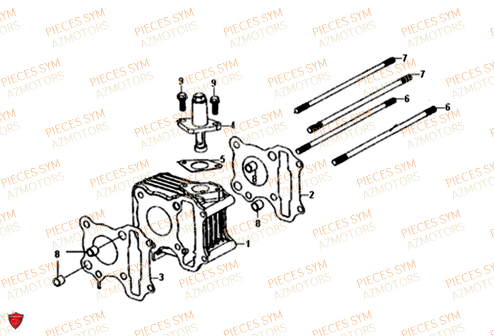 Cylindre SYM Pièces MIO 50I E4 - FS05W1-EU (2019-2020)