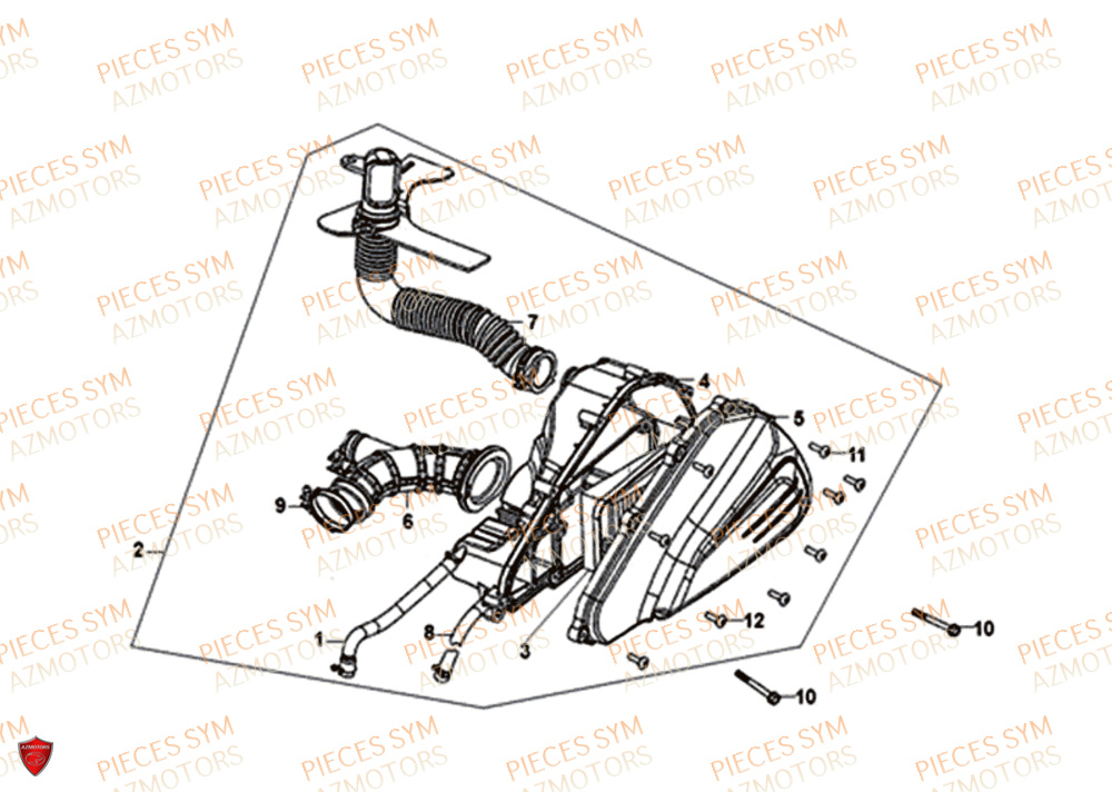 Filtre A Air SYM Pièces MIO 50I E4 - FS05W1-EU (2019-2020)