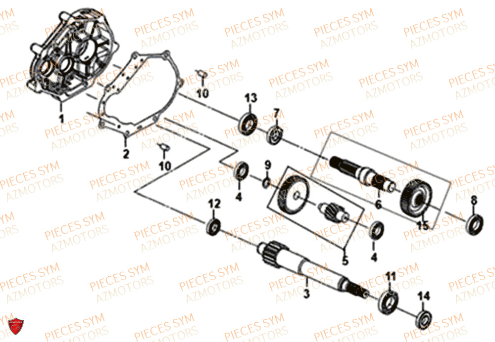 TRANSMISSION SYM MIOS 50I 2019