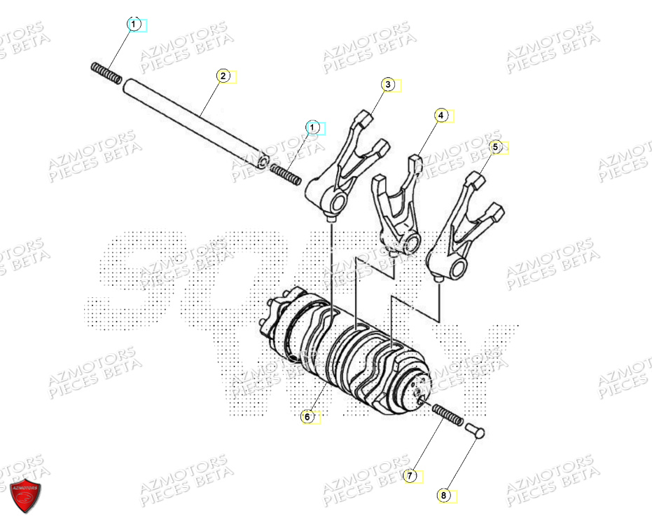 Commande Boite A Vitesses BETA Pièces BETA MOTARD RR 125 4T R 2024