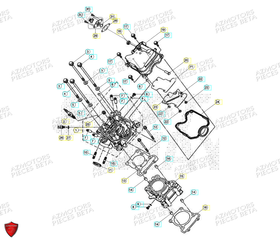 Culasse Bougie BETA Pièces BETA MOTARD RR 125 4T R 2024