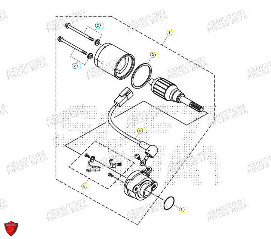 Demarreur BETA Pièces BETA MOTARD RR 125 4T R 2024