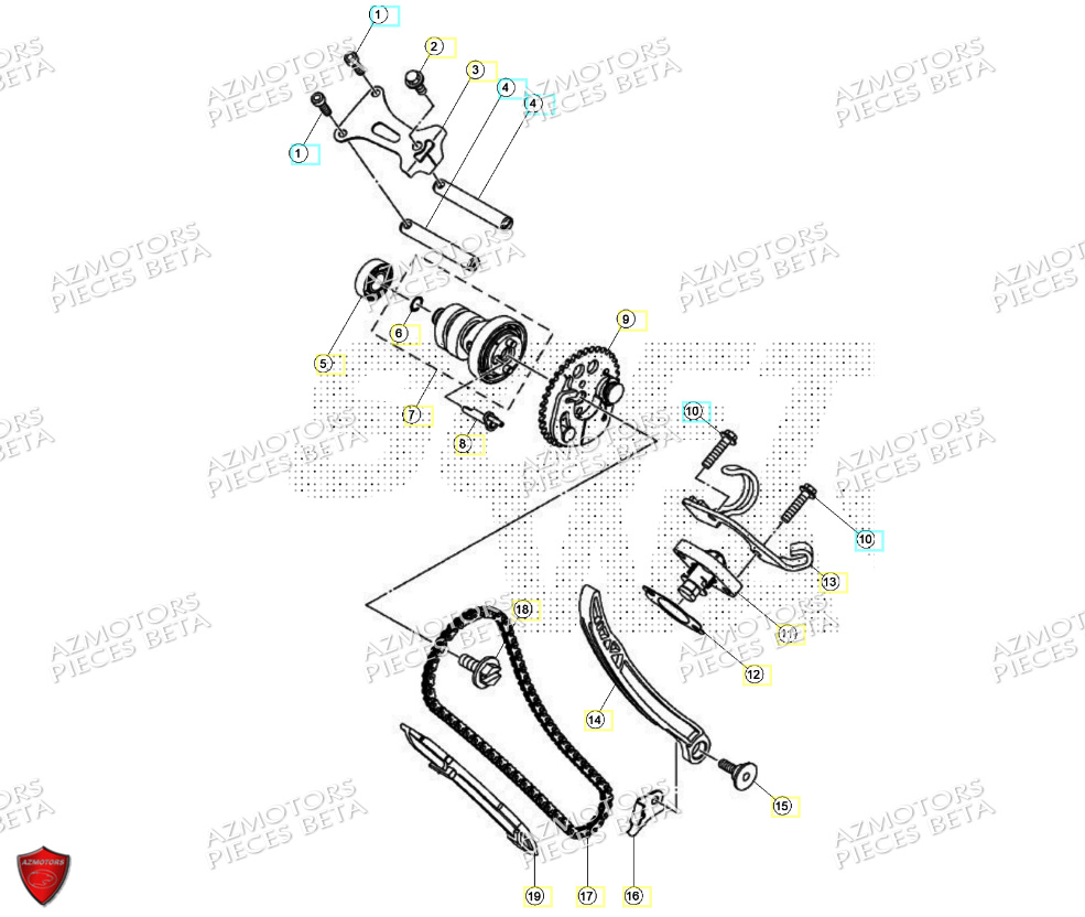 Distribution BETA Pièces BETA MOTARD RR 125 4T R 2024