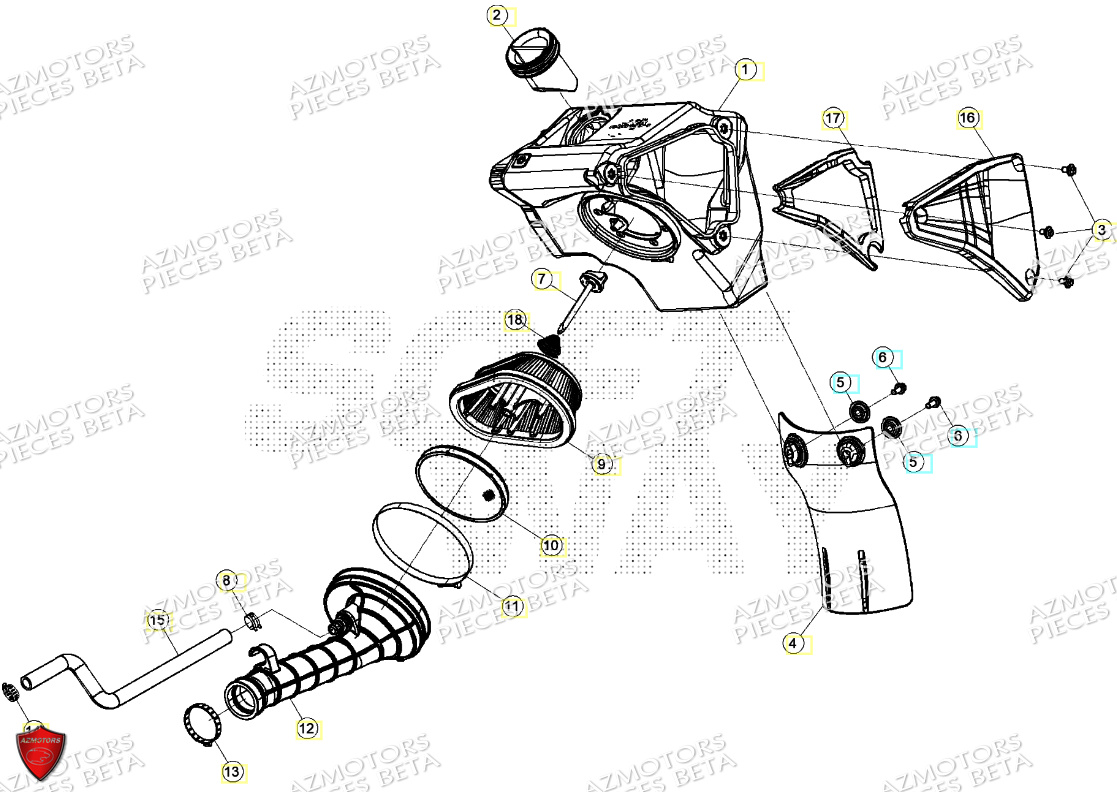 FILTRE A AIR BETA MOTARD 125 4T R 2024