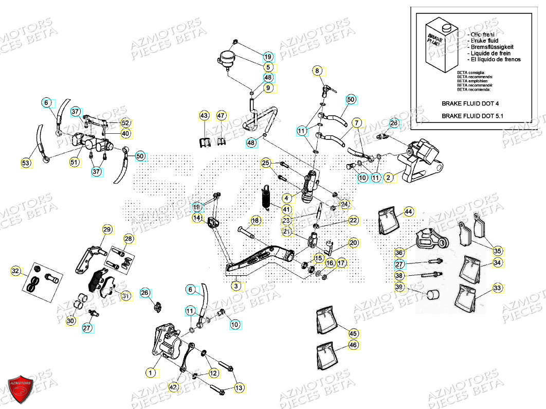 Freins BETA Pièces BETA MOTARD RR 125 4T R 2024