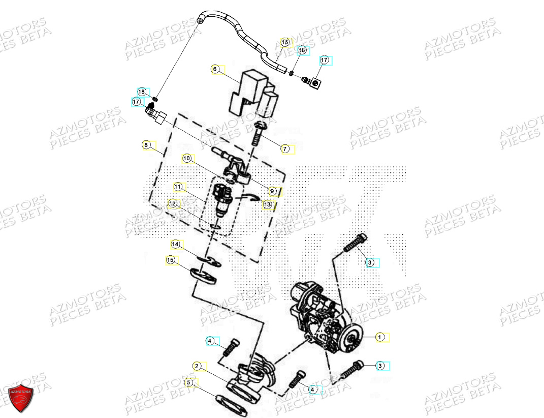 Injection BETA Pièces BETA MOTARD RR 125 4T R 2024