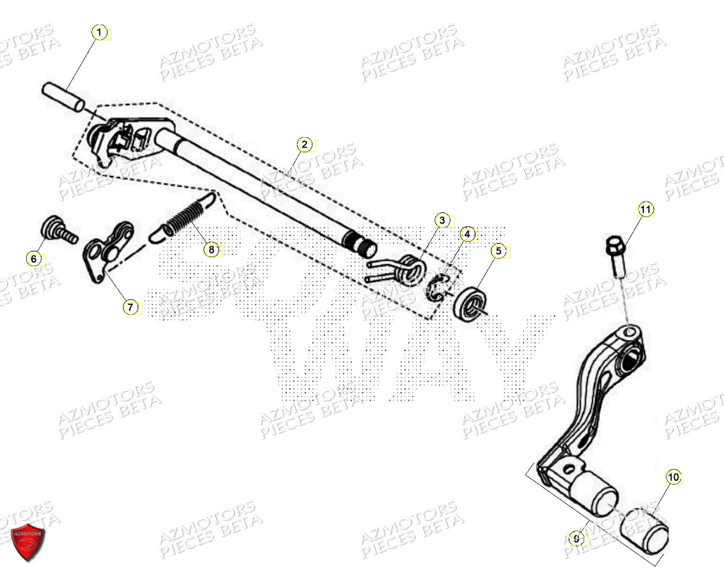 LEVIER DE  BOITE A VITESSES BETA MOTARD 125 4T R 2024