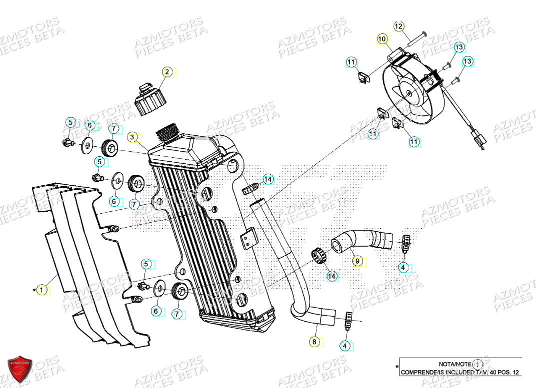 RADIATEUR BETA MOTARD 125 4T R 2024