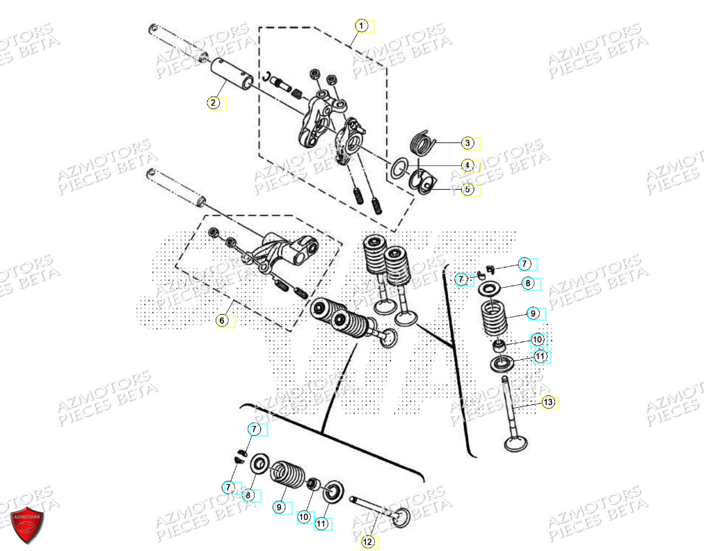 Soupapes BETA Pièces BETA MOTARD RR 125 4T R 2024