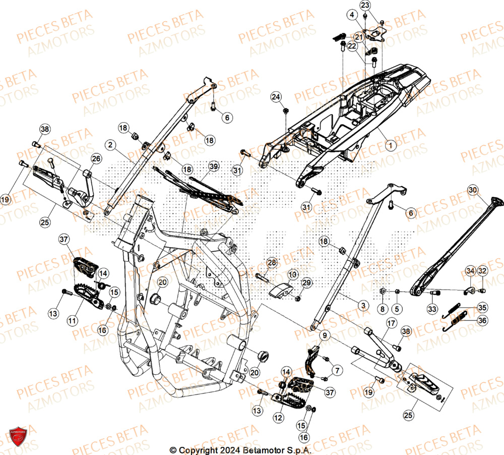 ACCESSOIRES DU CHASSIS pour MOTARD 125 4T R 2025