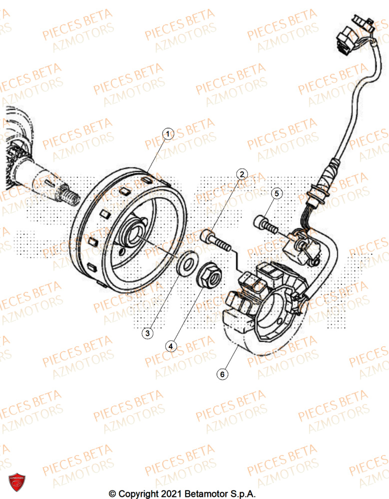 Allumage BETA Pièces BETA MOTARD RR 125 4T R 2025