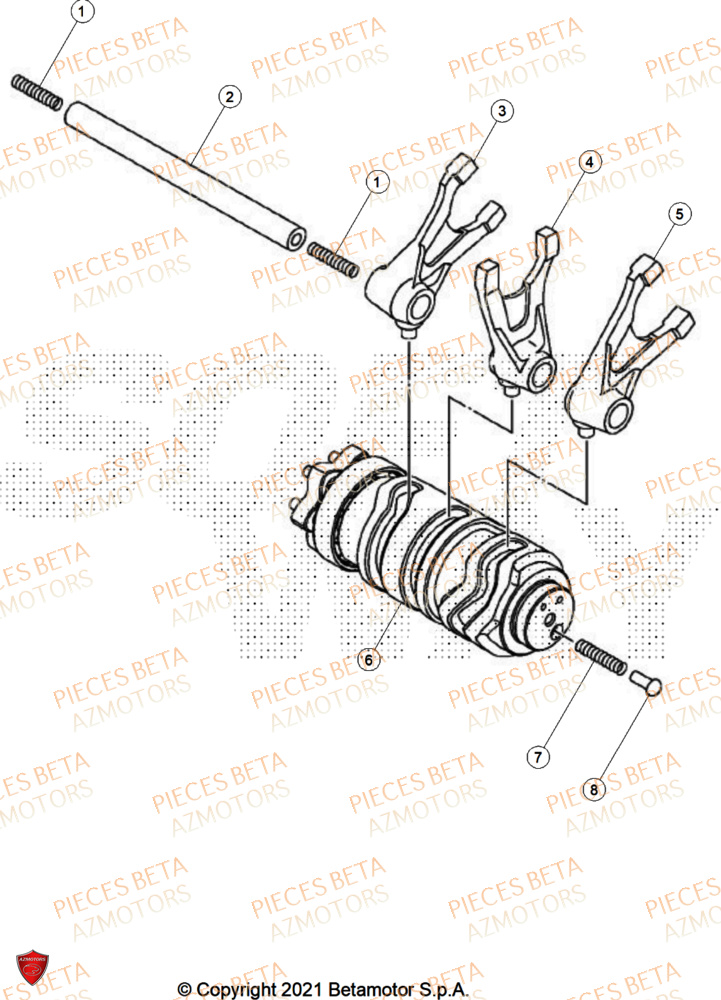 Barillet BETA Pièces BETA MOTARD RR 125 4T R 2025