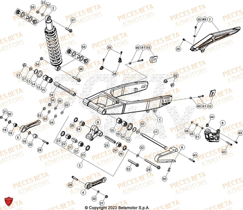 Bras Oscillant BETA Pièces BETA MOTARD RR 125 4T R 2025