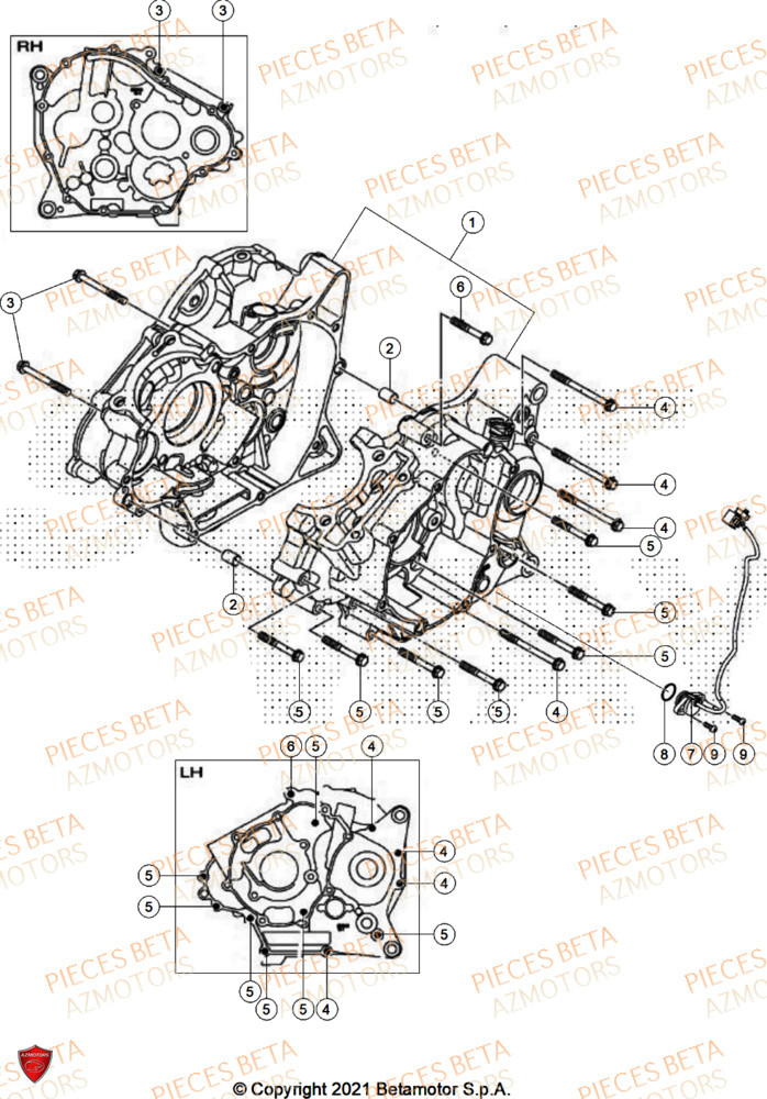 Carter BETA Pièces BETA MOTARD RR 125 4T R 2025