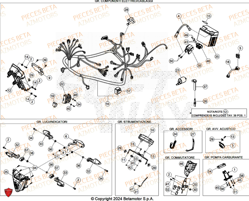 Equipement Electrique BETA Pièces BETA MOTARD RR 125 4T R 2025