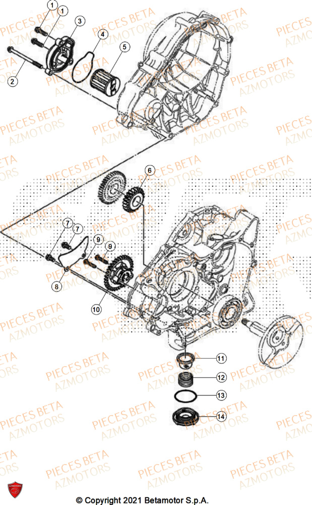 Pompe A Huile BETA Pièces BETA MOTARD RR 125 4T R 2025