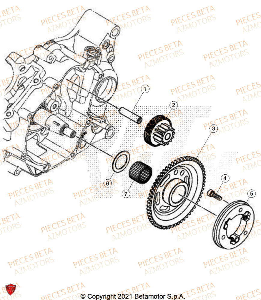 Roue Libre BETA Pièces BETA MOTARD RR 125 4T R 2025