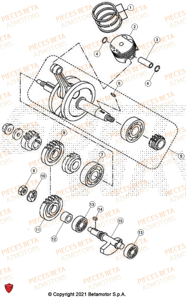 Vilebrequin BETA Pièces BETA MOTARD RR 125 4T R 2025