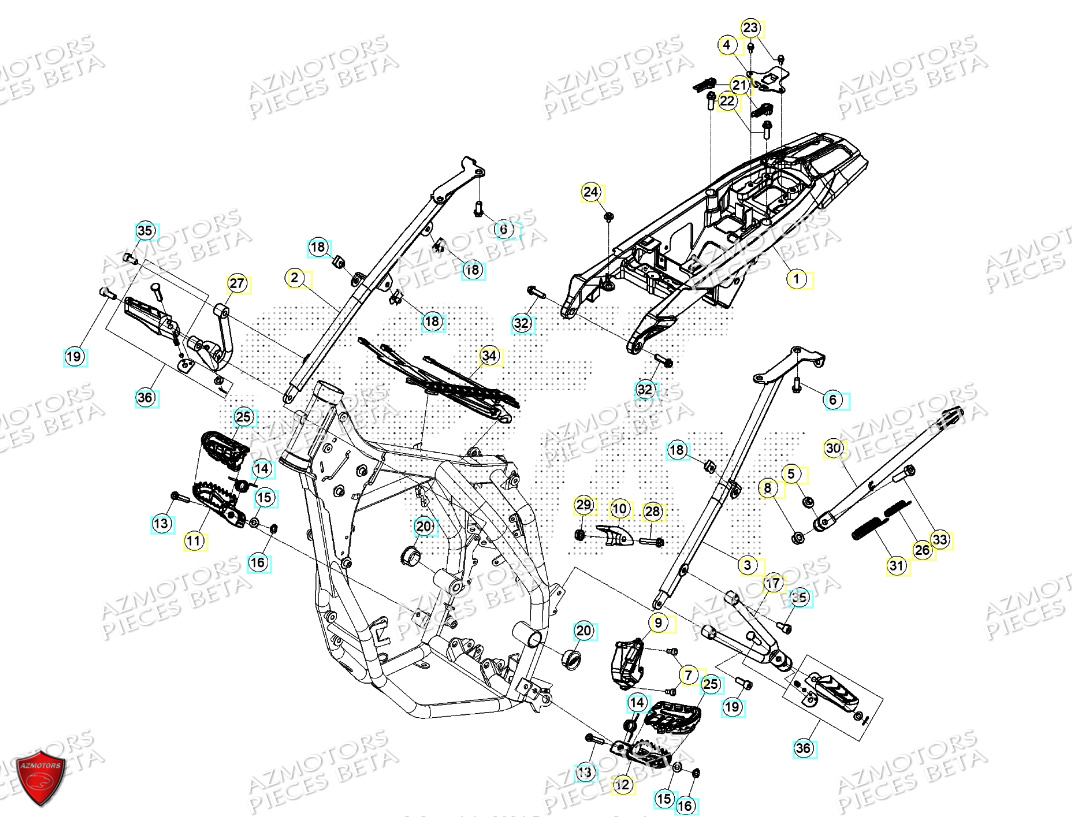 Accessoires Du Chassis BETA Pièces BETA MOTARD RR 125 4T T 2024