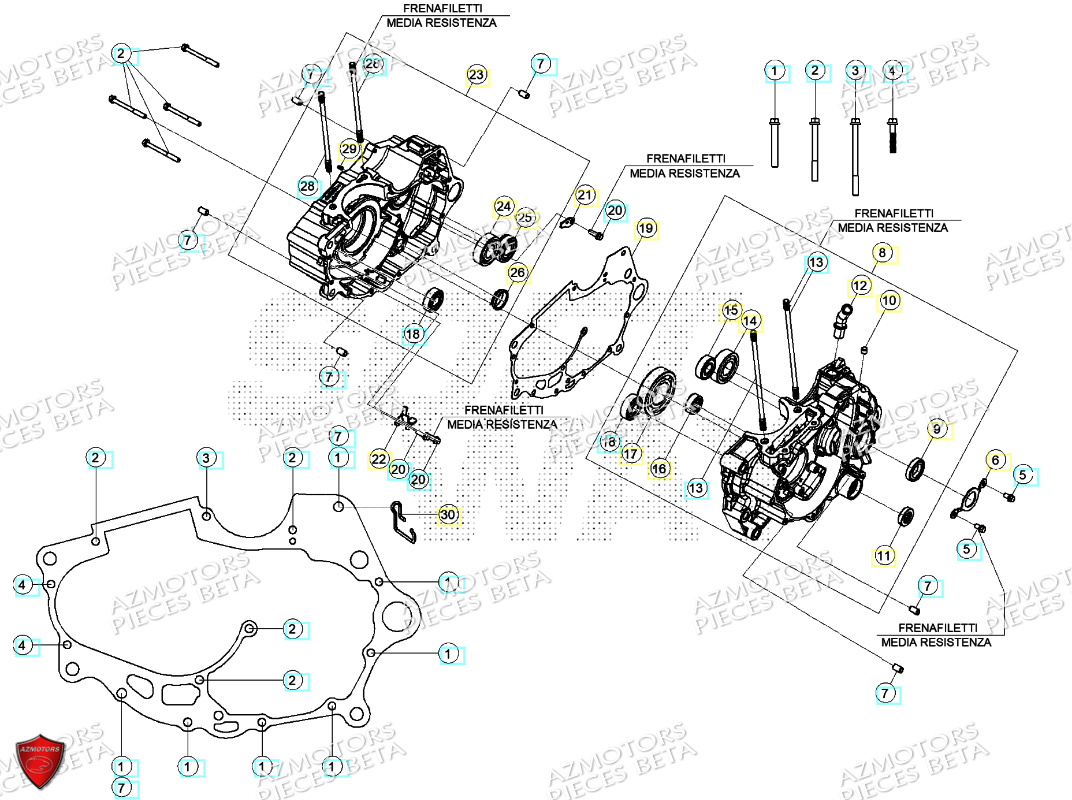 Carter BETA Pièces BETA MOTARD RR 125 4T T 2024