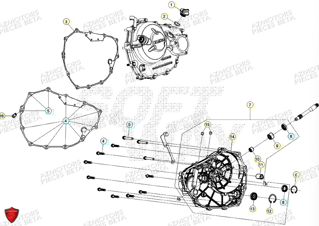 Couvercle D Embrayage BETA Pièces BETA MOTARD RR 125 4T T 2024