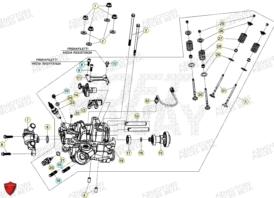 Culasse Bougie BETA Pièces BETA MOTARD RR 125 4T T 2024