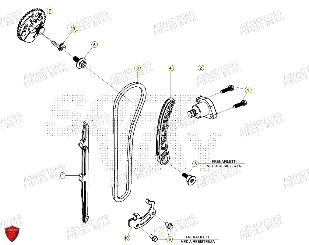 Distribution BETA Pièces BETA MOTARD RR 125 4T T 2024