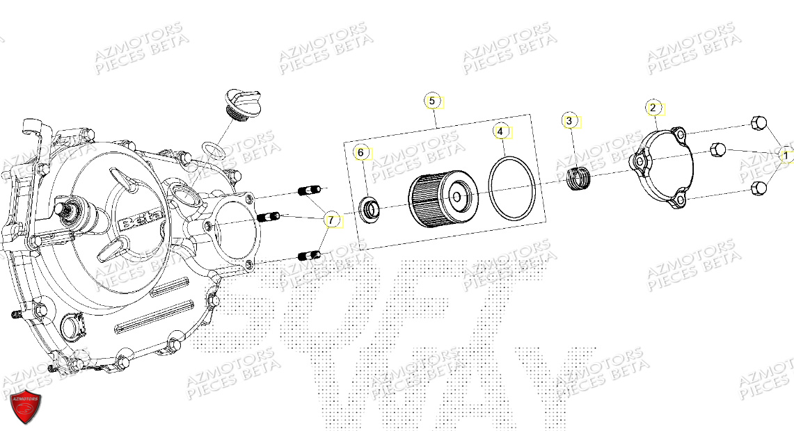 FILTRE A HUILE BETA MOTARD 125 4T T 2024