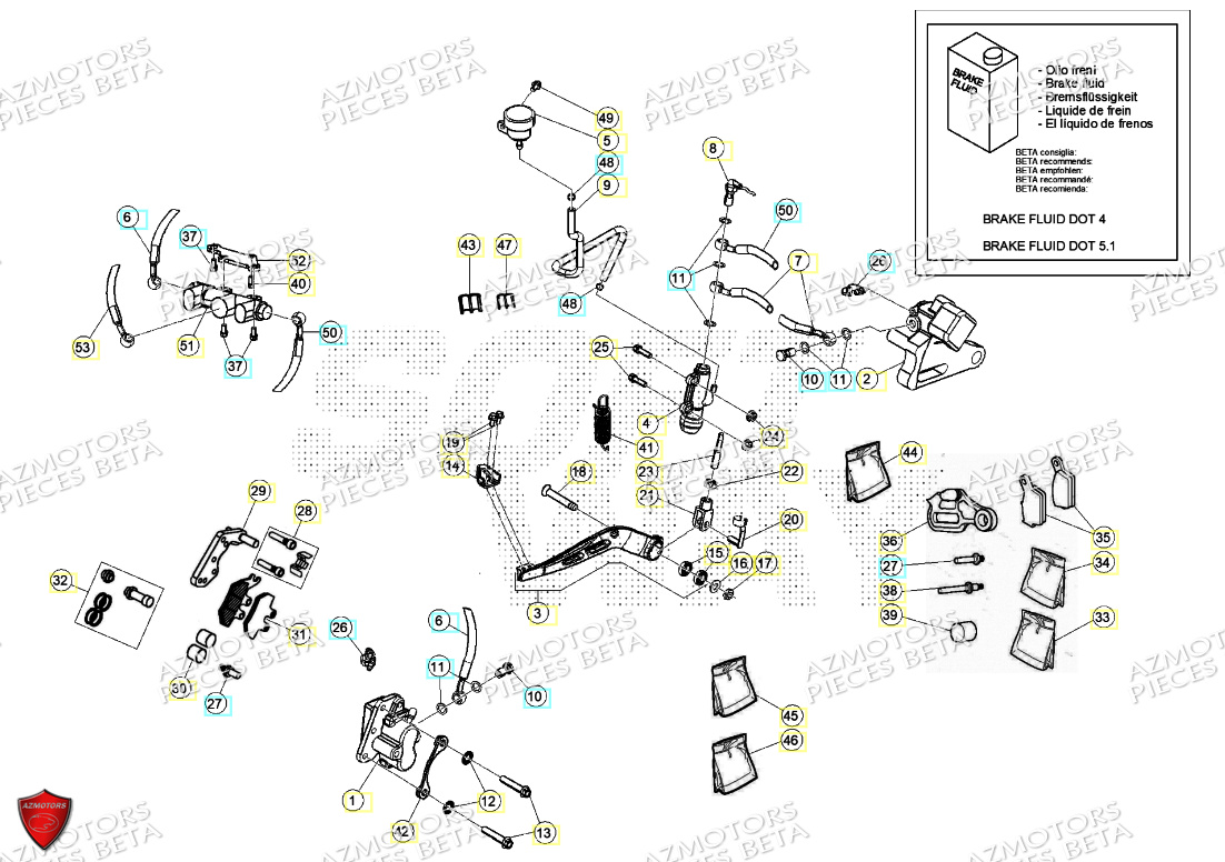 Freins BETA Pièces BETA MOTARD RR 125 4T T 2024