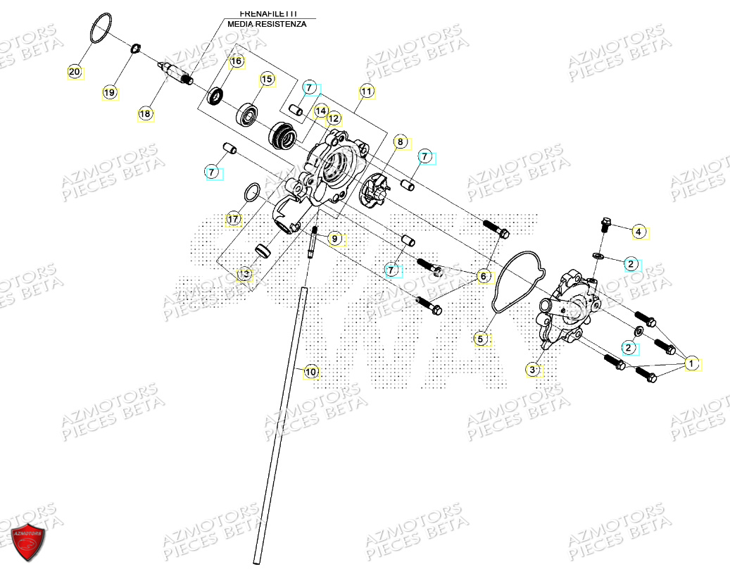 Pompe A Eau BETA Pièces BETA MOTARD RR 125 4T T 2024