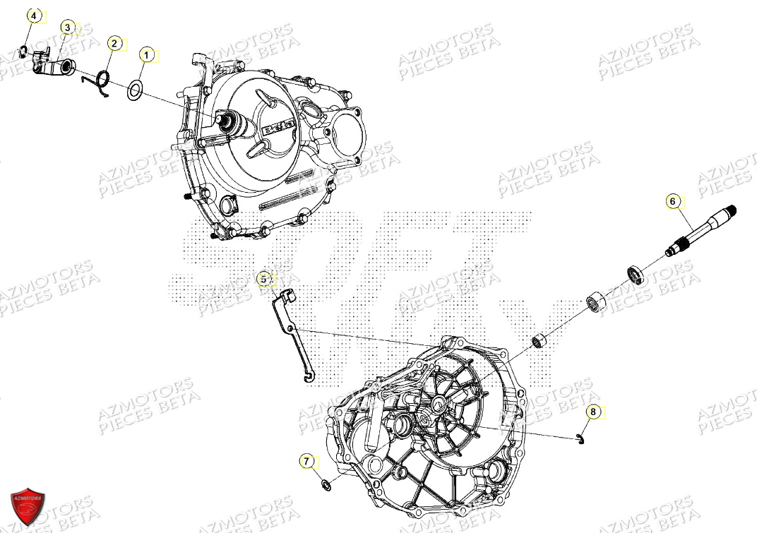 Transmission Principale BETA Pièces BETA MOTARD RR 125 4T T 2024